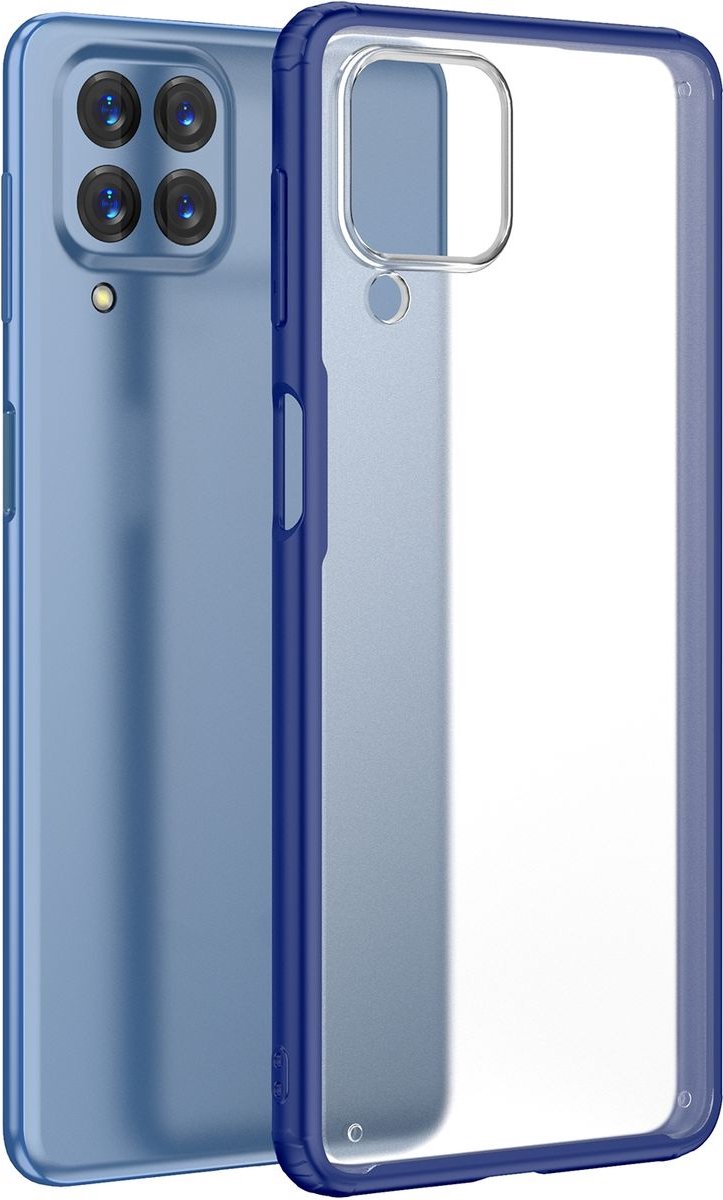 Mobigear Hoesje geschikt voor Samsung Galaxy M53 Telefoonhoesje Hardcase | Mobigear Shockproof Backcover | Galaxy M53 Case | Back Cover - Transparant / Blauw