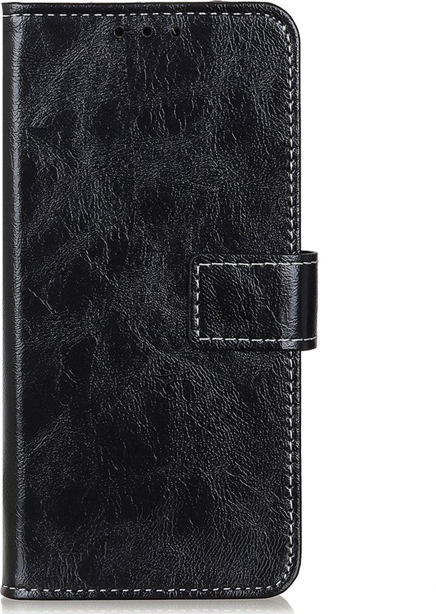 Mobigear Telefoonhoesje geschikt voor Samsung Galaxy M53 Hoesje | Mobigear Basic Bookcase Portemonnee | Pasjeshouder voor 3 Pasjes | Telefoonhoesje voor Pinpas / OV Kaart / Rijbewijs - Zwart