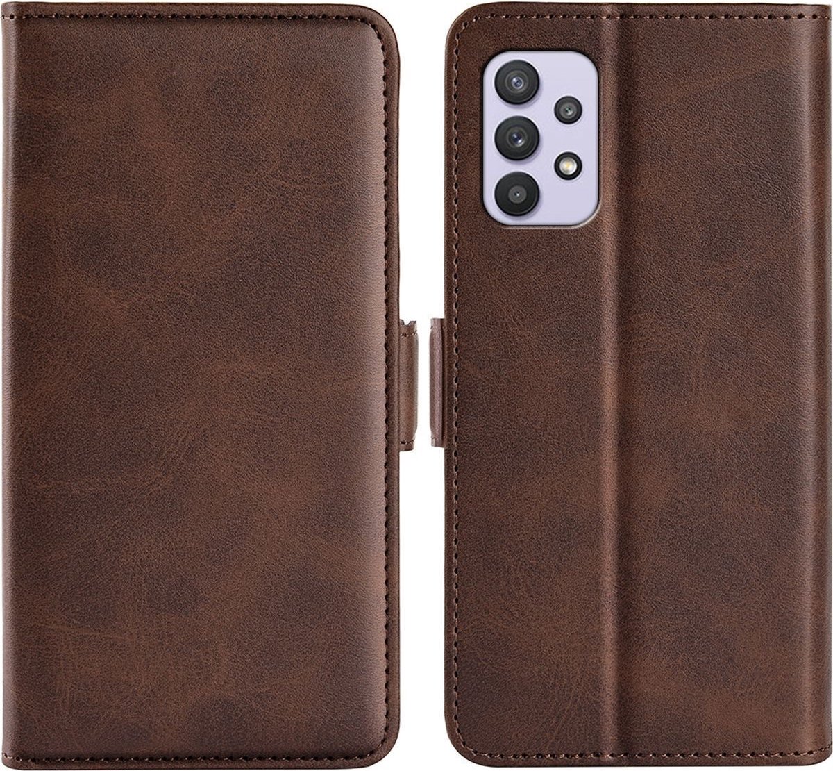 Mobigear Telefoonhoesje geschikt voor Samsung Galaxy A53 Hoesje | Mobigear Slim Magnet Bookcase Portemonnee | Pasjeshouder voor 3 Pasjes | Telefoonhoesje voor Pinpas / OV Kaart / Rijbewijs - Bruin