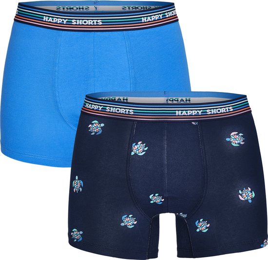 Happy Shorts 2-Pack Boxershorts Heren Schildpadden Print - Maat XXL