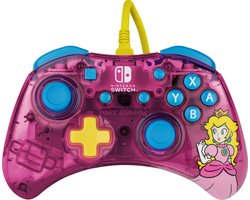 foto van PDP Rock Candy Bedrade Controller - Nintendo Switch & Switch OLED - Bubblegum Peach
