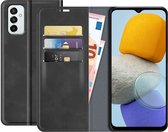 Just in Case Bookcase hoesje geschikt voor Samsung Galaxy M23 - Effen Zwart - Kunstleer