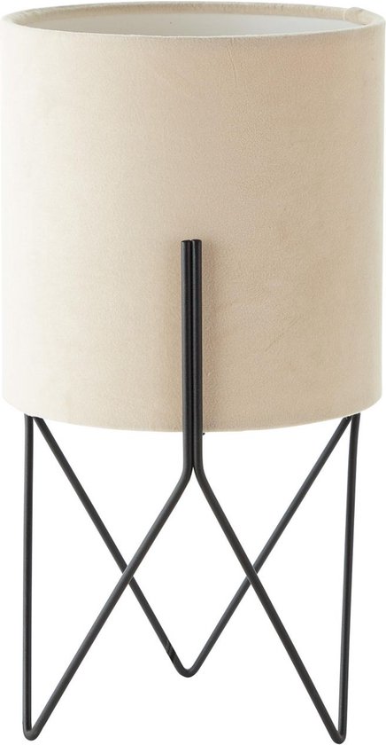 Brillant | Atami tafellamp zwart/beige | 1x D45, E14, 28W, geschikt voor druppellampen (niet inbegrepen)