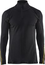 Blaklader FR Onderhemd zip-neck 78% merino 4796-1075 - Zwart - XXL