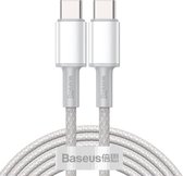 Baseus 2 m USB-C naar USB-C-kabel, gevlochten hoge dichtheid, 100 W, (wit) CATGD-A02