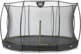 EXIT Silhouette inground trampoline ø366cm met veiligheidsnet - zwart