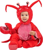 FUNIDELIA Krab Kostuum voor baby - Maat: 81 - 92 cm - Rood