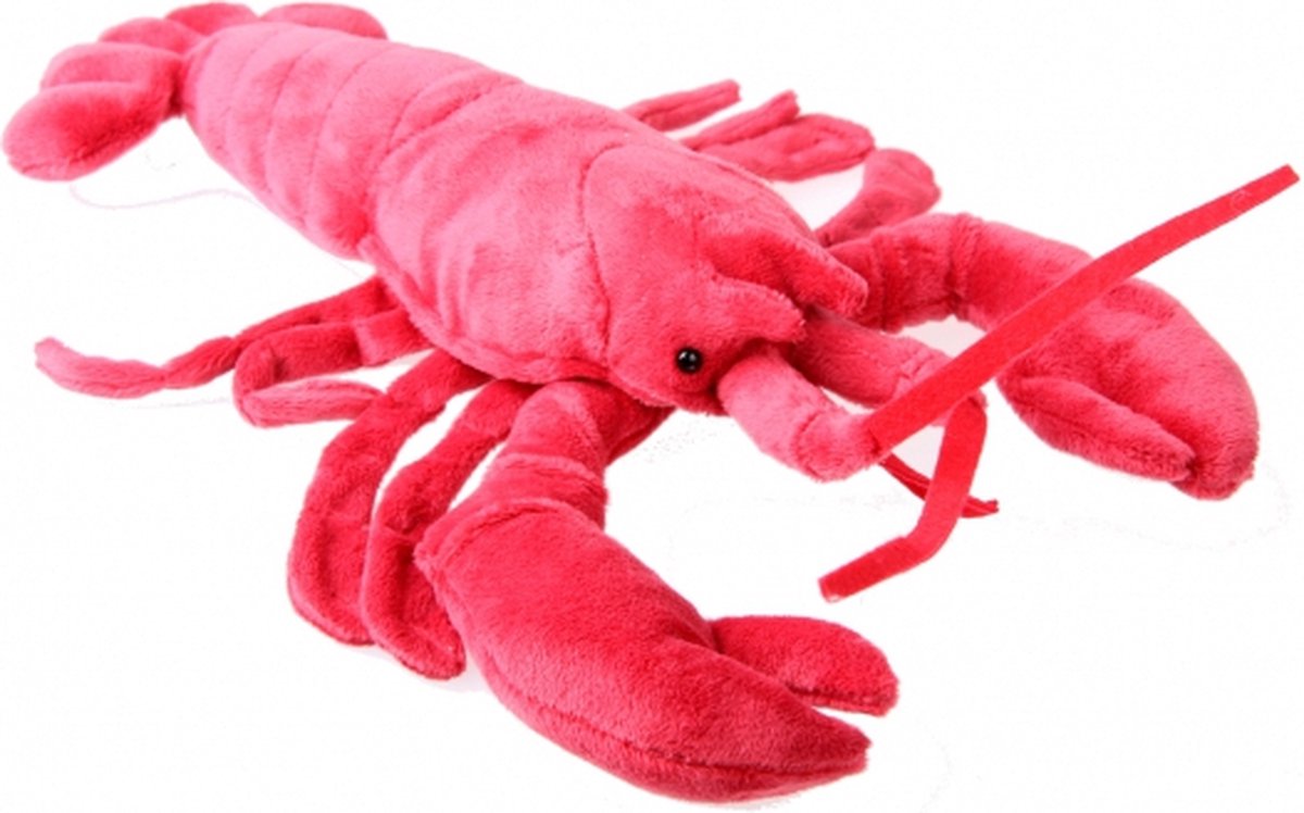 Semo Pluche knuffel kreeft - Rood zeedier van 30 cm - Levensecht