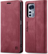 Hoesje geschikt voor Xiaomi 12 Pro - Wallet Book Case - Magneetsluiting - met RFID bescherming - Rood