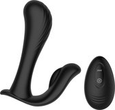 INTY Toys - Ace - Draagbare Panty Vibrator Met Afstandsbediening - 10 Standen - Ultra sterke trillingen - Oplaadbaar via USB - 100% Silicone - Waterbestendig - Zwart