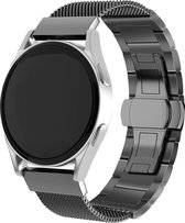 Luxe staal / Milanees smartwatch bandje - geschikt voor Huawei Watch GT 2 Pro / GT 2 46mm / GT 3 46mm / GT 3 Pro 46mm / GT Runner / Watch 3 / Watch 3 Pro - zwart