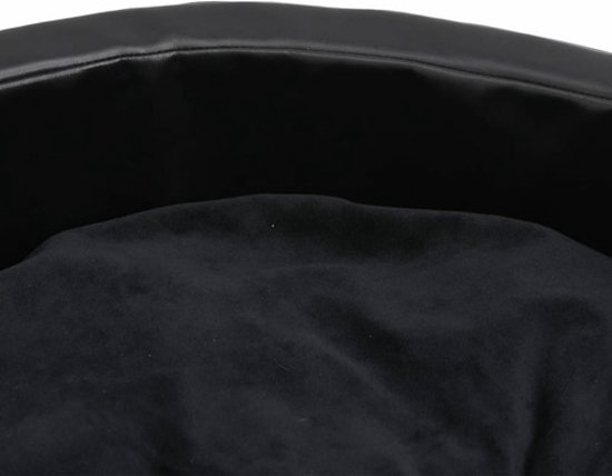 VDXL Hondenmand 90x79x20 cm pluche en kunstleer zwart