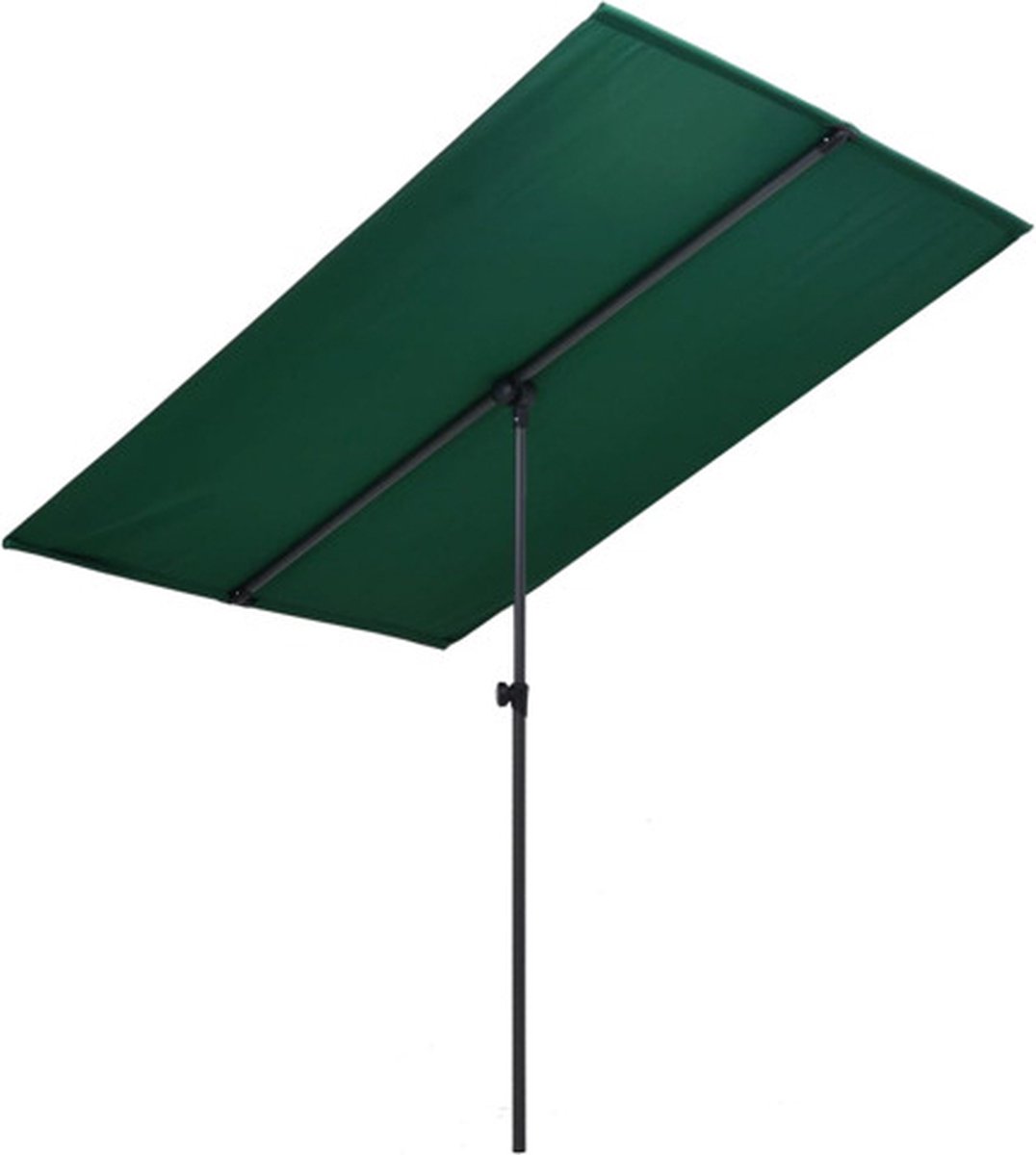 vidaXL - Parasol - met - aluminium - paal - 2x1,5 - m - groen