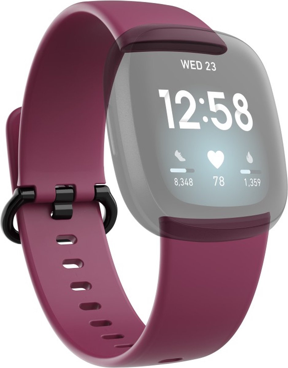 Hama Polsband Voor Fitbit Versa3/Sense Polsband Universeel Bordeaux
