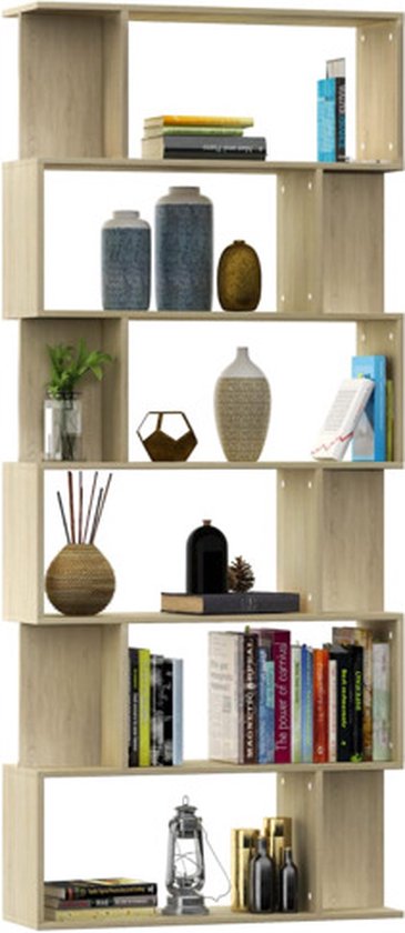 vidaXL Boekenkast/kamerscherm 80x24x192 cm spaanplaat grijs