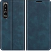 Cazy Sony Xperia 1 IV Hoesje - Portemonnee Book Case - Kunstleer - Blauw