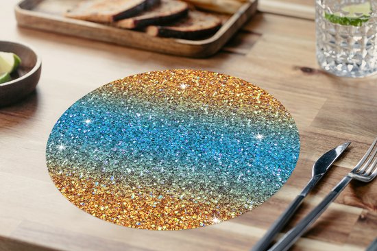 Sets de table ronds - Dessous de verre - Napperons ronds - Ombre - Sagittaire - Signe du zodiaque - Motifs - Lot de 6