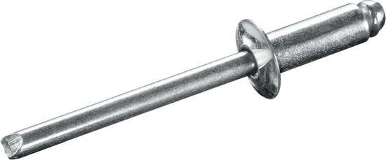 GOEBEL® - 500 x Rivets aveugles 4,8 x 16 mm - Acier galvanisé / Acier galvanisé - Tête plate - STANDARD - 7080148160 - ISO15979 - Rivet