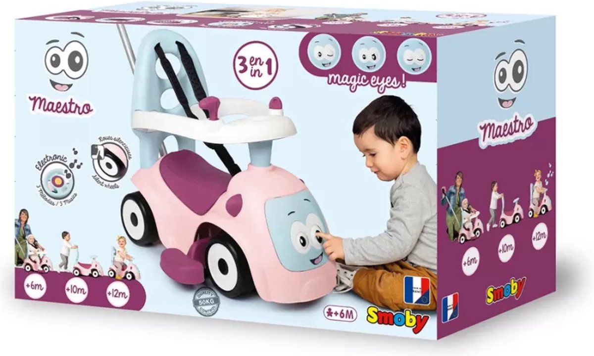 Smoby Ride On Maestro Balade Rose Voiture Ride bol