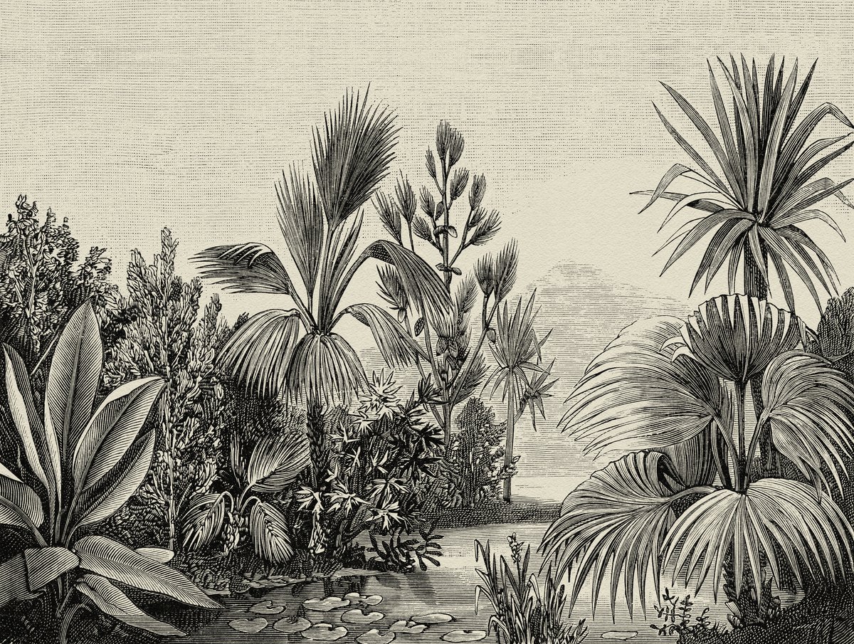 BOTANISCH VINTAGE FOTOBEHANG | 3,71 x 2,80 meter - A.S. Création Metropolitan Stories "The Wall"