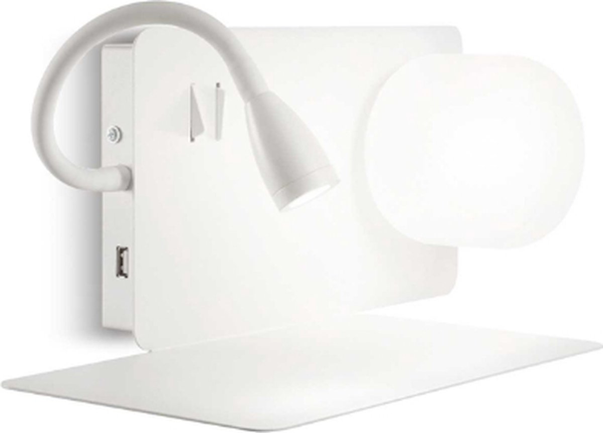 Ideal Lux - Book - Wandlamp - Metaal - G9/LED - Wit - Voor binnen - Lampen - Woonkamer - Eetkamer - Keuken