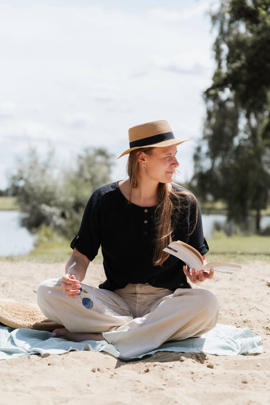 Knit Factory Nena Top - Zwart - S - 100% Coton Biologique