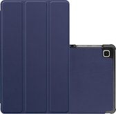 Hoesje Geschikt voor Samsung Galaxy Tab S6 Lite Hoesje Case Hard Cover Hoes Book Case Met Uitsparing Geschikt voor S Pen - Donkerblauw.