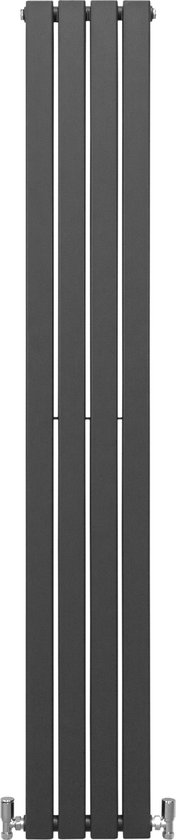 Design Radiator Sierradiator Verwarming - Antraciet - 1800 mm x 280 mm - Inclusief Schoonmaakborstel + Bevestigingsset - Plat Horizontaal