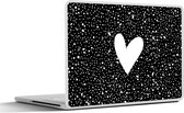 Laptop sticker - 10.1 inch - Design - Liefde - Hartje - 25x18cm - Laptopstickers - Laptop skin - Cover