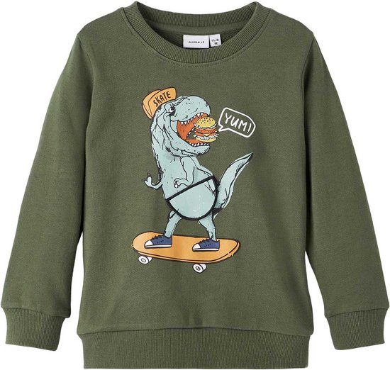 Name it sweater  jongens - groen - NMMlahaha - maat 110