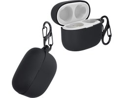 kwmobile cover voor oordopjes case - geschikt voor Sony LinkBuds S - Trendy beschermhoes draadloze oordopjes in zwart