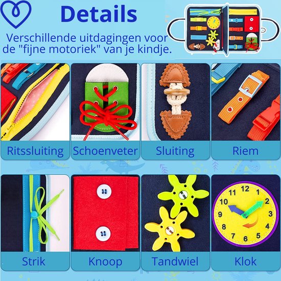 Thumbnail van een extra afbeelding van het spel Magnificos® - montessori speelgoed -  activiteitenbord - busy board - activity board - motoriek - map - planeten