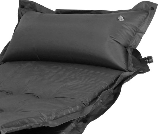 Springos Slaapmat - Zelfopblazend - 193 cm - Inclusief Hoes & Hoofdkussen - Grijs van Springos — afbeelding 3