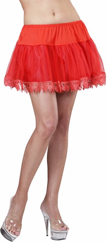 Petticoat Rood Met Franje | One Size