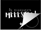 KitchenYeah® Inductie beschermer 70x52 cm - De allerleukste meester - Quotes - Meester - Spreuken - Kookplaataccessoires - Afdekplaat voor kookplaat - Inductiebeschermer - Inductiemat - Inductieplaat mat