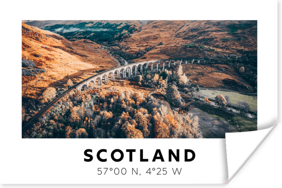 Poster Schotland - Uitzicht - Rivier - 60x40 cm