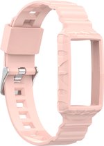 Siliconen bandje - geschikt voor Fitbit Charge 3 / Charge 4 - roze