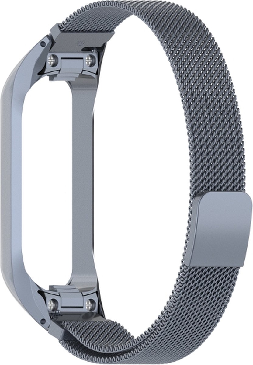 Milanees bandje - geschikt voor Samsung Galaxy Fit 2 - grijs
