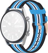 Nylon bandje - geschikt voor Samsung Gear S3 / Galaxy Watch 3 45 mm / Galaxy Watch 46 mm - blauw