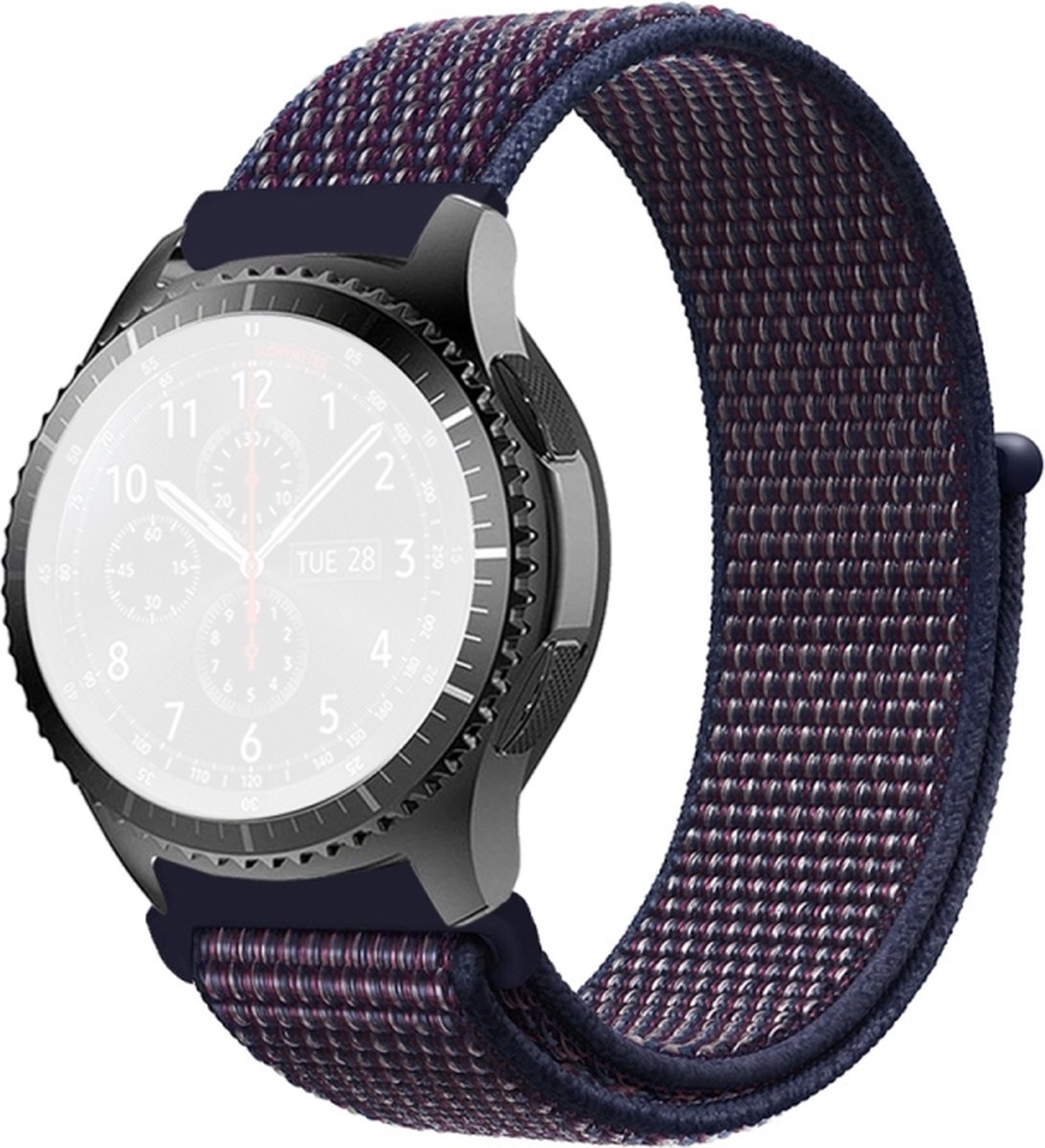 Nylon bandje - geschikt voor Garmin Vivoactive 4 / Venu 2 / Venu 3 / Forerunner 255 / 265 - indigo