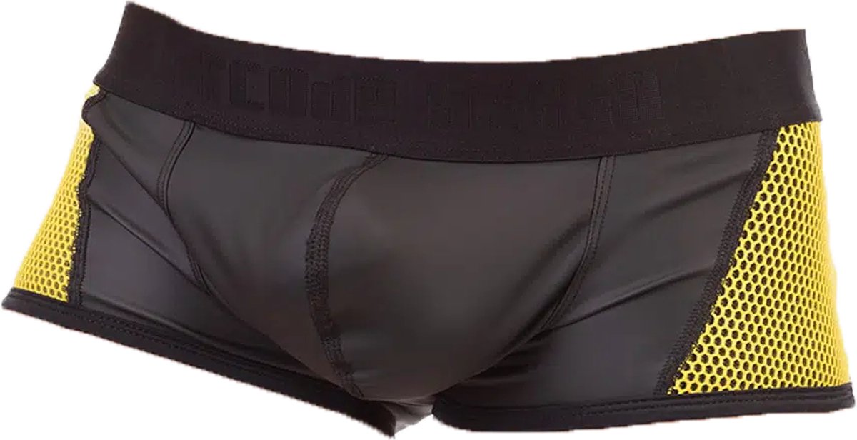 Barcode Berlin Fetish Boxer Pettar Geel - MAAT M - Heren Ondergoed - Boxershort voor Man - Mannen Boxershort