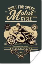 Poster Mancave - Motor - Race - Vintage - 40x60 cm - Vaderdag cadeau - Geschenk - Cadeautje voor hem - Tip - Mannen
