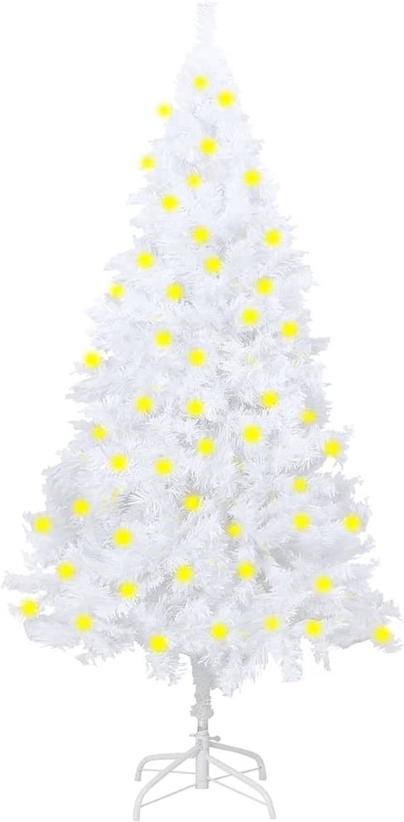 VidaLife Kunstkerstboom met LED's en dikke takken 150 cm wit