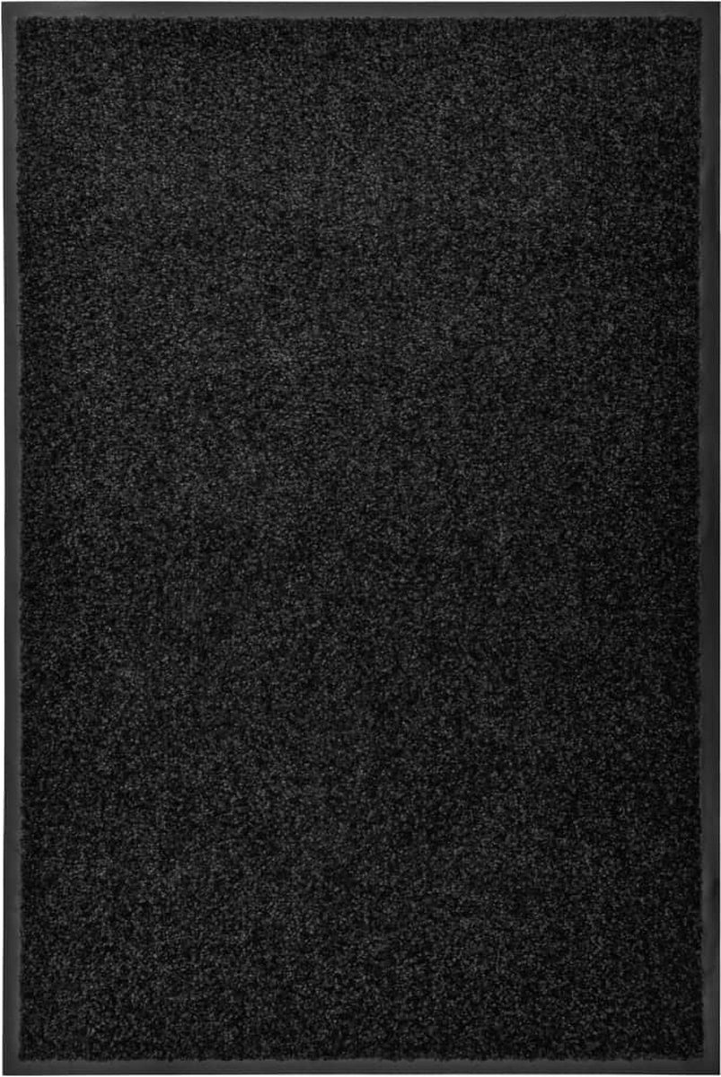 VidaLife Deurmat wasbaar 60x90 cm zwart