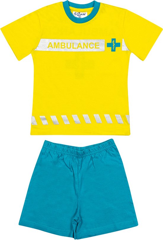 Fun2wear - enfants - filles/garçons - shortama - Ambulance - jaune - taille 98