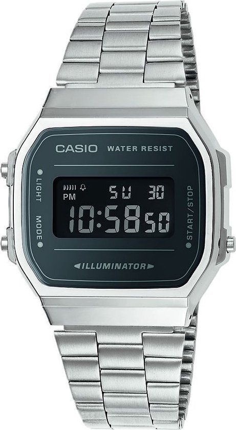 Casio Vintage Iconic A168WEM-1EF Unisex Horloge 36,3 mm - Zilverkleurig