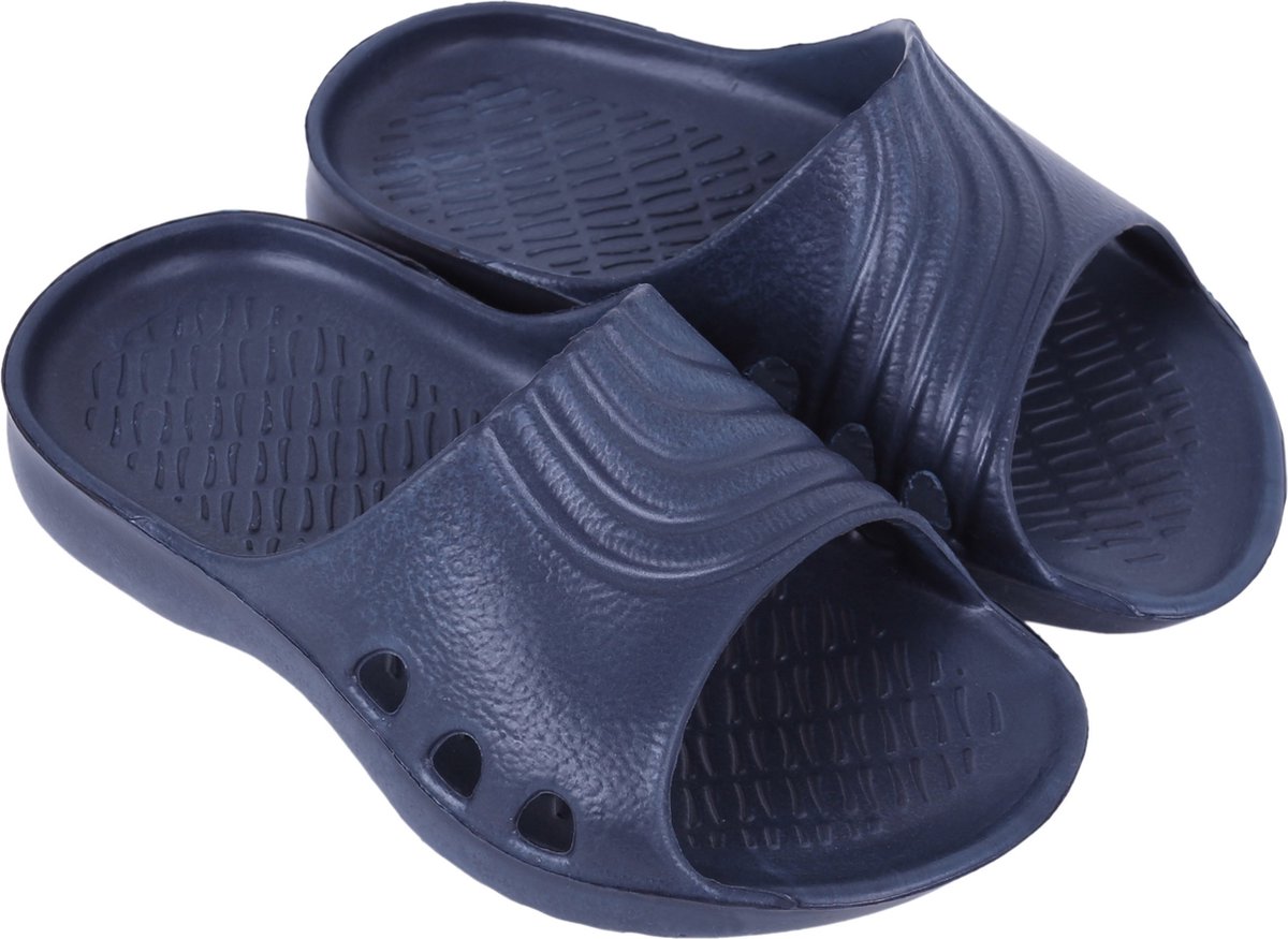 Universele en duurzame, marineblauwe teenslippers van hoogwaardig rubber - BAMBINO LEMIGO / 24-25