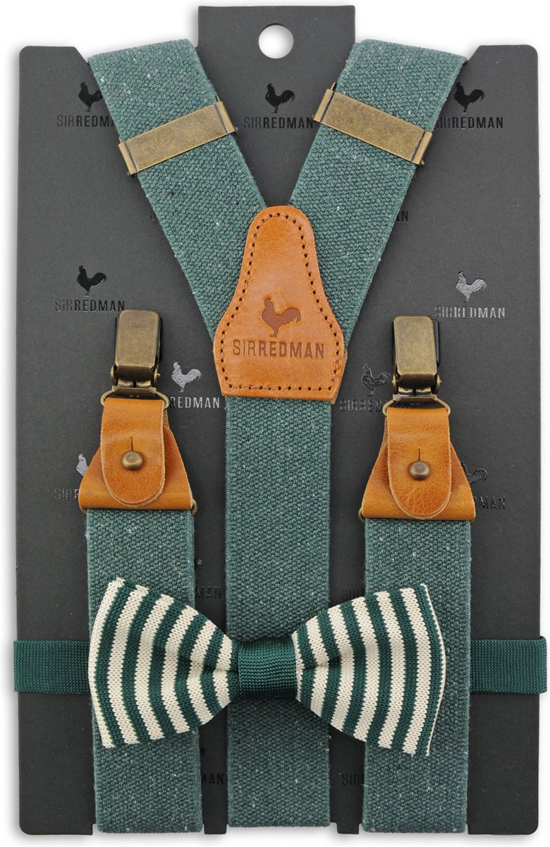 Sir Redman - bretels combi pack - Recycled Hero - groen / wit