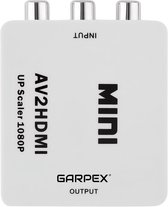 Garpex® Tulp naar HDMI Converter - Tulp naar HDMI Adapter - AV naar HDMI - Tulp naar HDMI - Composiet naar HDMI - Wii naar HDMI