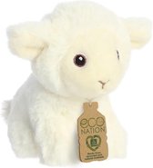 Pluche dieren knuffels schaap/lammetje van 13 cm - Knuffeldieren boerderij speelgoed